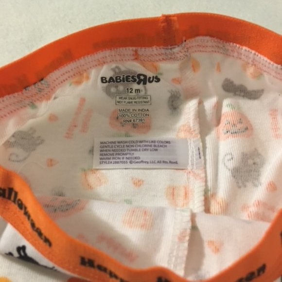 BABIES R US Happy Halloween Two-Piece Unisex Pajama Set Size 12-Months NWOT - Picture 11 of 11